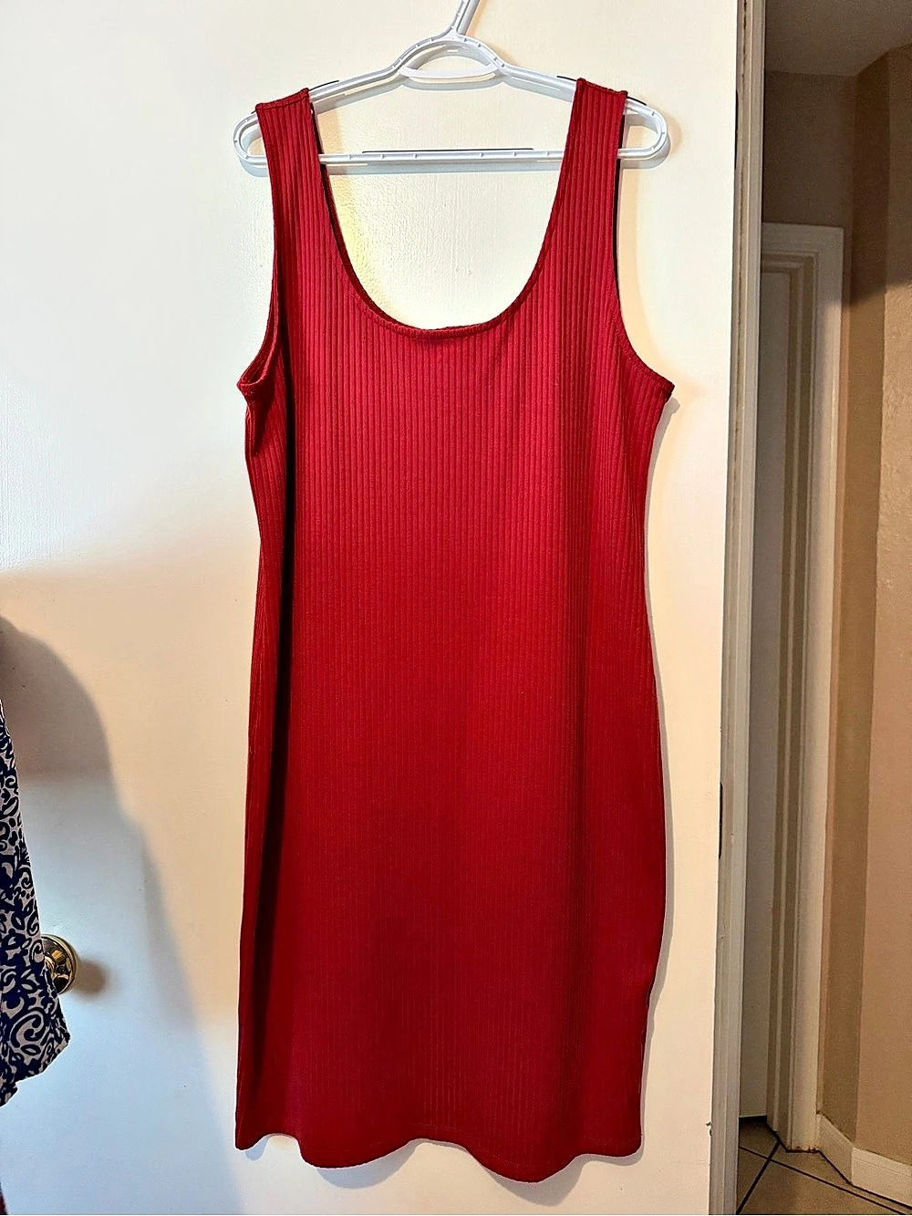 Forever 21 Ribbed Maxi Dress in Red Size 3X Like New